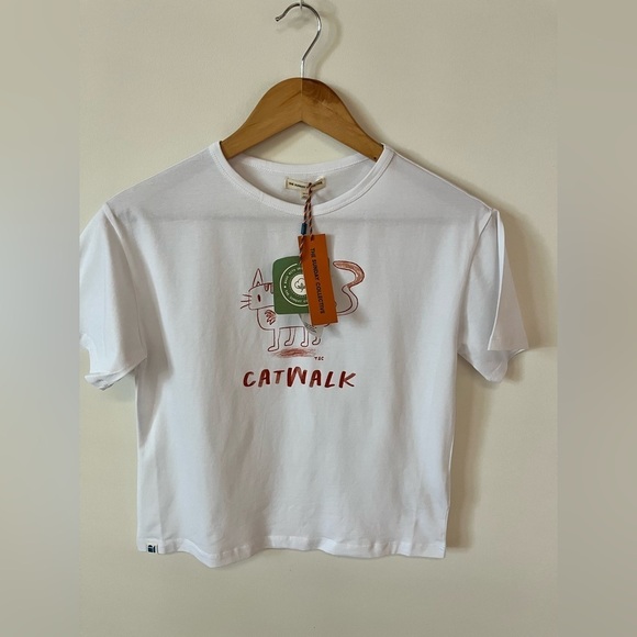 The Sunday Collective Kids Size 10-11 Catwalk Graphic Tee Shirt White NWT Unisex - Picture 4 of 8